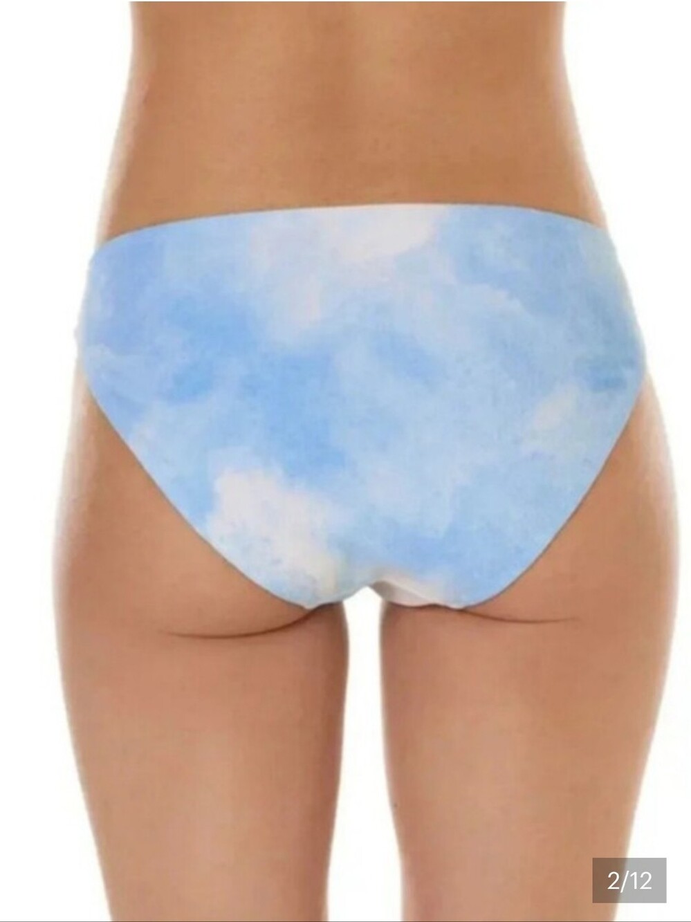 Celebrity Pink Blue & White Tie Dye Bikini Top - Picture 11 of 16